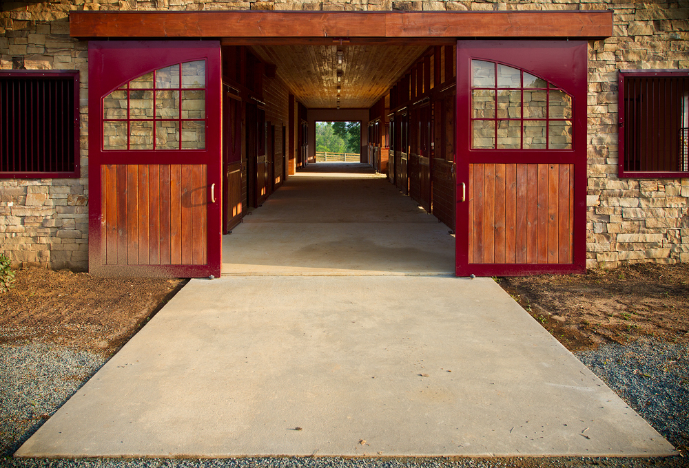 doors of the barn wide open